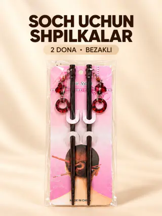 Soch uchun bezakli shpilkalar to‘plami, 2 dona