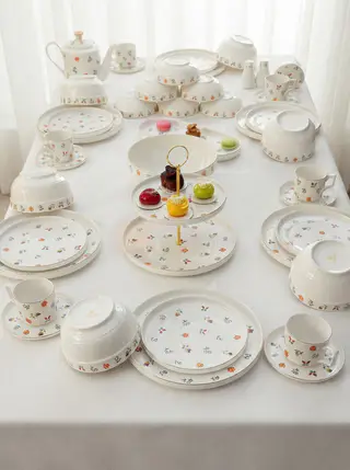 Porcelain tea and dinnerware set