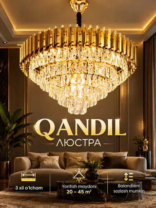 Oltin rangli kristalli qandil — 2-rasm