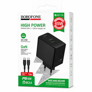 Borofone BAS17a Charger Adapter, Type-C to Type-C