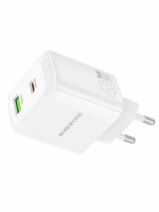 Borofone BN27 Fuente wall charger, USB-C 20W + USB-A 18W, PD/QC3.0, with cable — photo 3