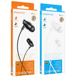 Borofone BM61 Wanderer simli quloqchin, mikrofon bilan, 10mm, 3.5mm, 1.2m — 2-rasm