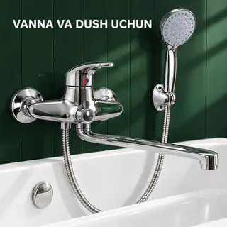 Bath and shower faucet DAS 9053, with long spout and shower set
