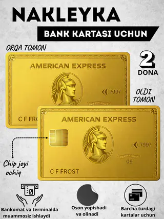 Card decor, bank card sticker, sticker for bank plastic card