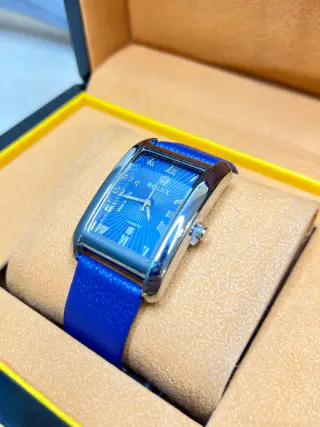 Men's wristwatch, classic, with leather strap, with gift box