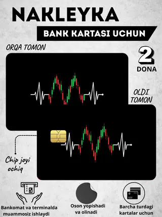 Card decor, bank card sticker, sticker for plastic bank card