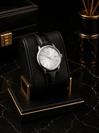 Men's wrist watch, uzb watch quartz mechanism, gift for men, with date indicator