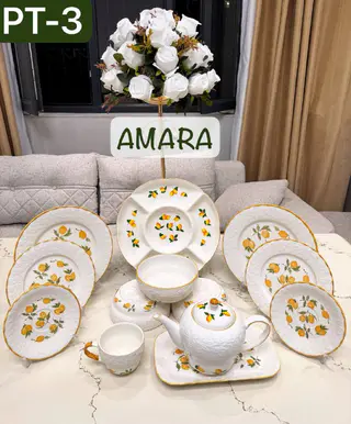 Amara, Ceramic kitchenware, for 6 persons, European design, 35 pieces