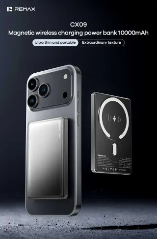 Remax CX-09 Магнитный беспроводной Power Bank, 10000mAh