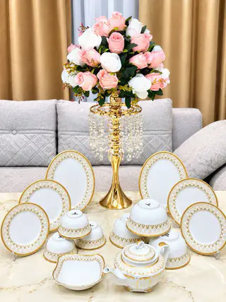 Porcelain tableware set for 12 people, consisting of 60-62 items — photo 3