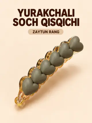Yurakchali soch qisqichi – nafis dizayn, 5 xil rang