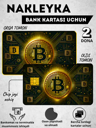 Card decor, bank card sticker, sticker for plastic bank card