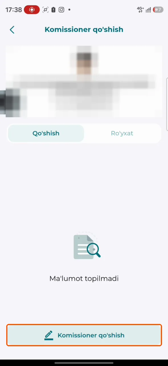 Komissioner qoʻshish